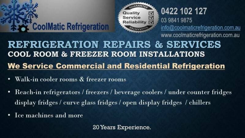 Coolmatic Refrigeration & Air Conditioning - Cold Room, Freezer Room, Commercial Fridge Repairs Brisbane. - Air Conditioning in Kelvin Grove, QLD