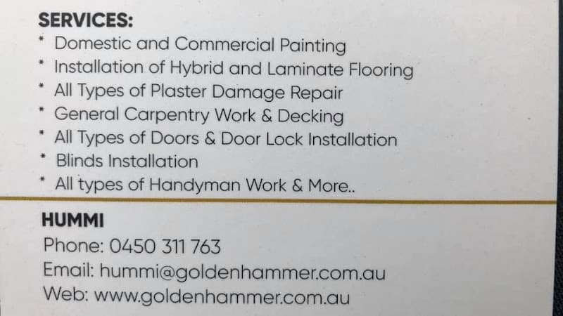 Golden Hammer Home Maintenance